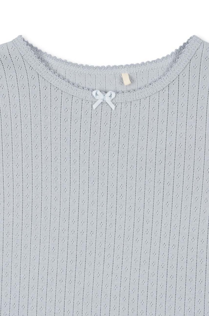 Chłopiec Konges Sløjd longsleeve bawełniany dziecięcy MINNIE BLOUSE GOTS KS101605 niebieski