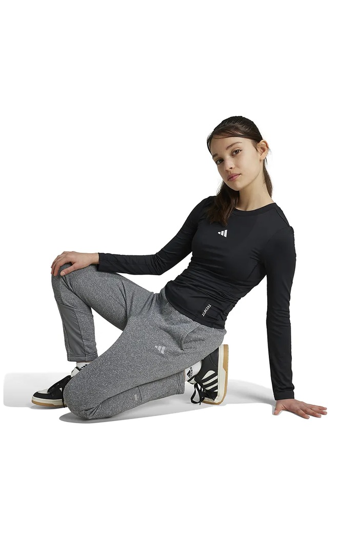 Dječja majica dugih rukava adidas J TF LS TEE s elastinom crna IV9544