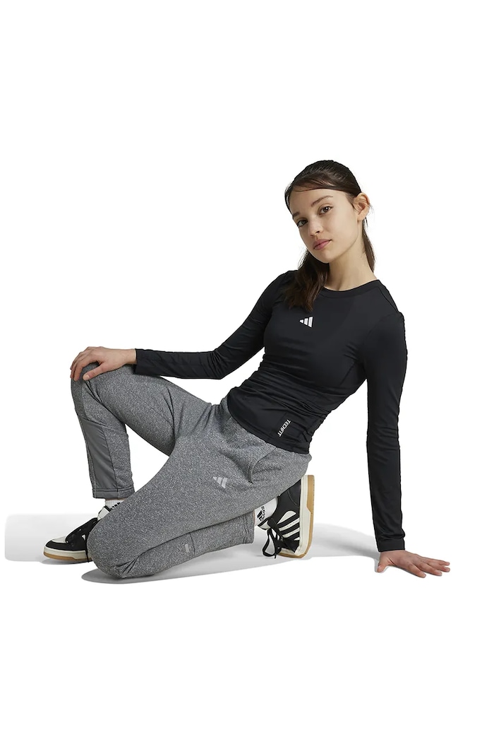 Dječja majica dugih rukava adidas J TF LS TEE s elastinom crna IV9544