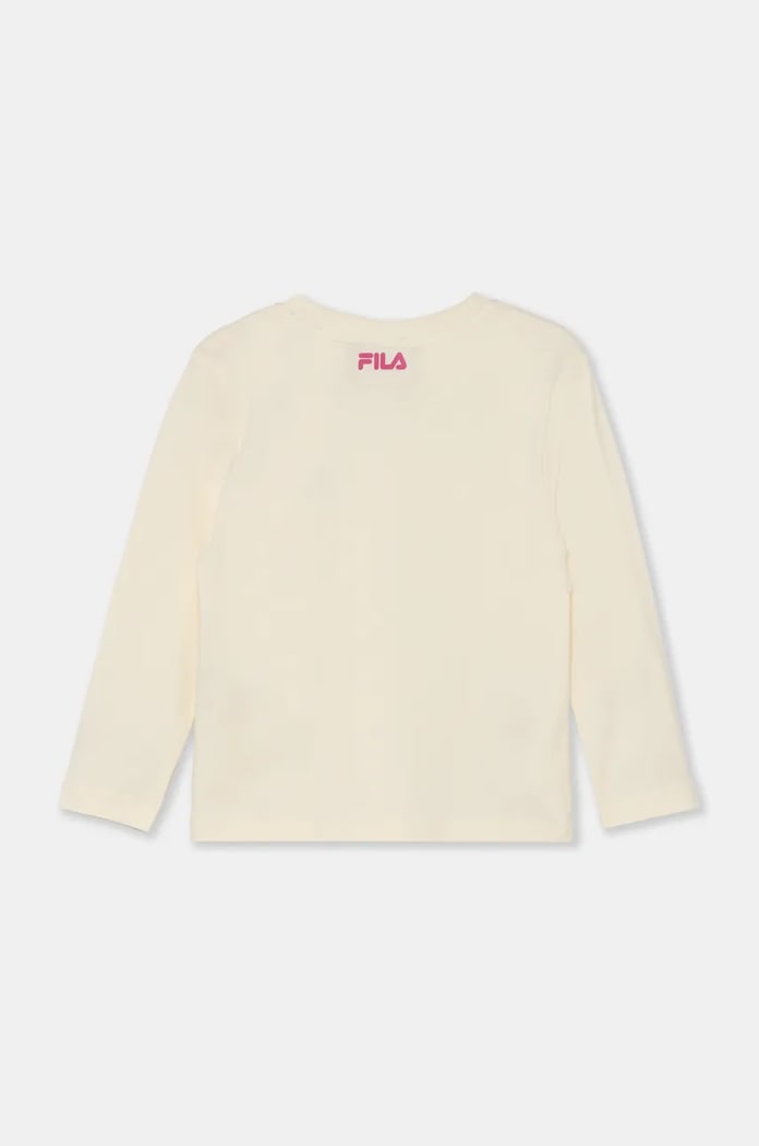 Dětské bavlněné tričko s dlouhým rukávem Fila LIEPGARTEN FAK0361 béžová AW24
