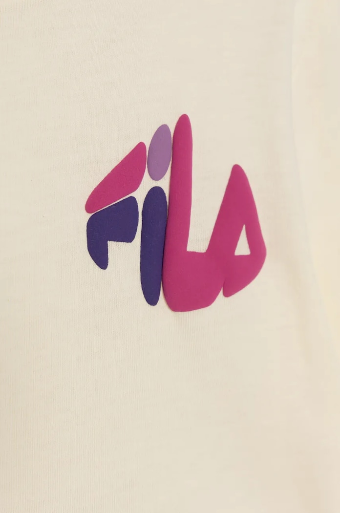 CHLAPEC Dětské bavlněné tričko s dlouhým rukávem Fila LIEPGARTEN FAK0361 béžová