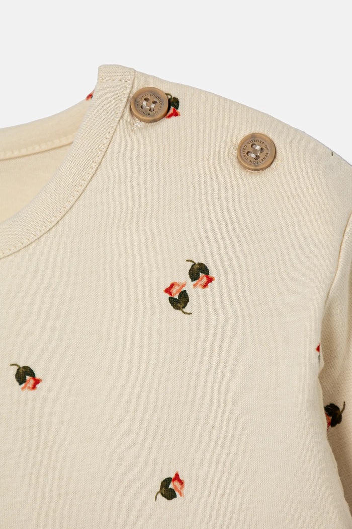 CHLAPEC Dětské bavlněné tričko s dlouhým rukávem United Colors of Benetton 36TQA105J.W.Seasonal béžová