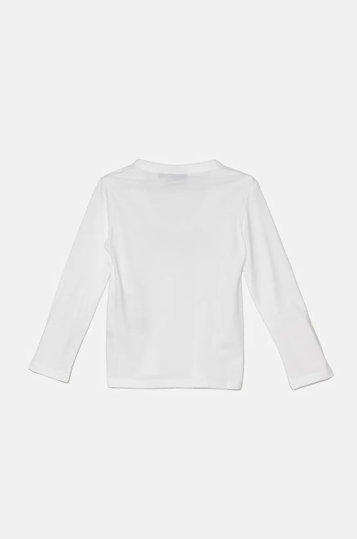 Παιδικό βαμβακερό μακρυμάνικο Napapijri S-CHAMOIS LS NP0A4HYK0021.98.128 λευκό AW24