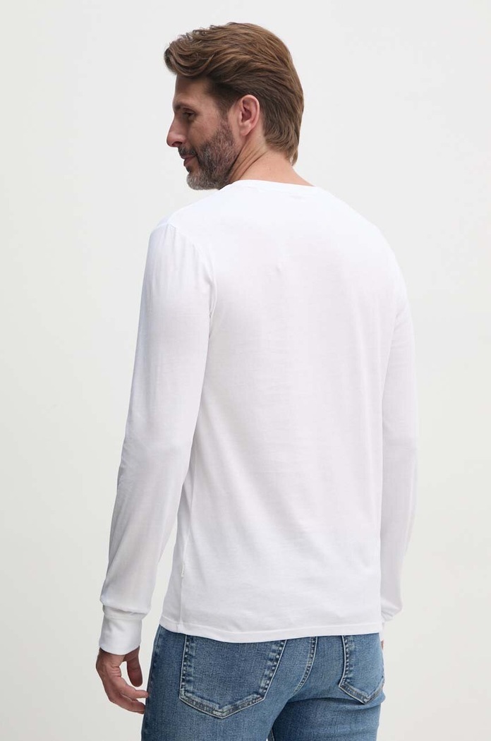 Oblečenie Bavlnené tričko s dlhým rukávom Guess Jeans M4YI54.K8HM0 biela