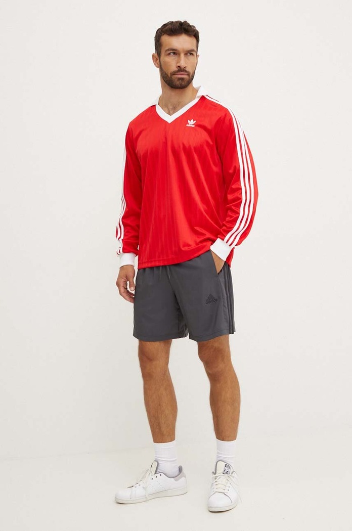 Tričko s dlouhým rukávem adidas Originals Adicolor Piqué Football Long Sleeve IX5226 červená AW24