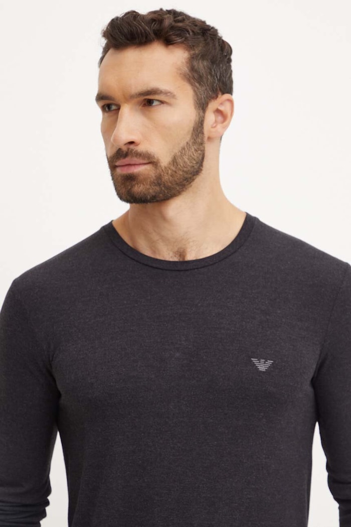 Μακρυμάνικο lounge Emporio Armani Underwear 111653.4F584 γκρί AW24