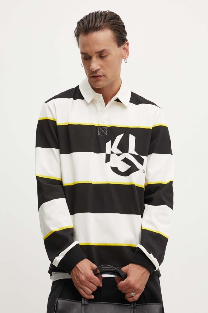 Longsleeve din bumbac Karl Lagerfeld Jeans 245D1605 multicolor