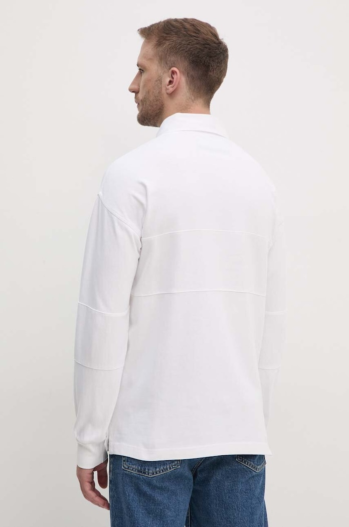 Odzież United Colors of Benetton longsleeve bawełniany 3G9WU3020 biały