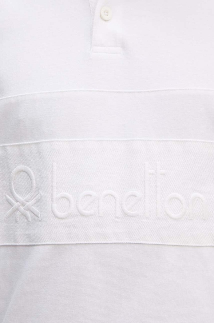 United Colors of Benetton longsleeve bawełniany 3G9WU3020 biały