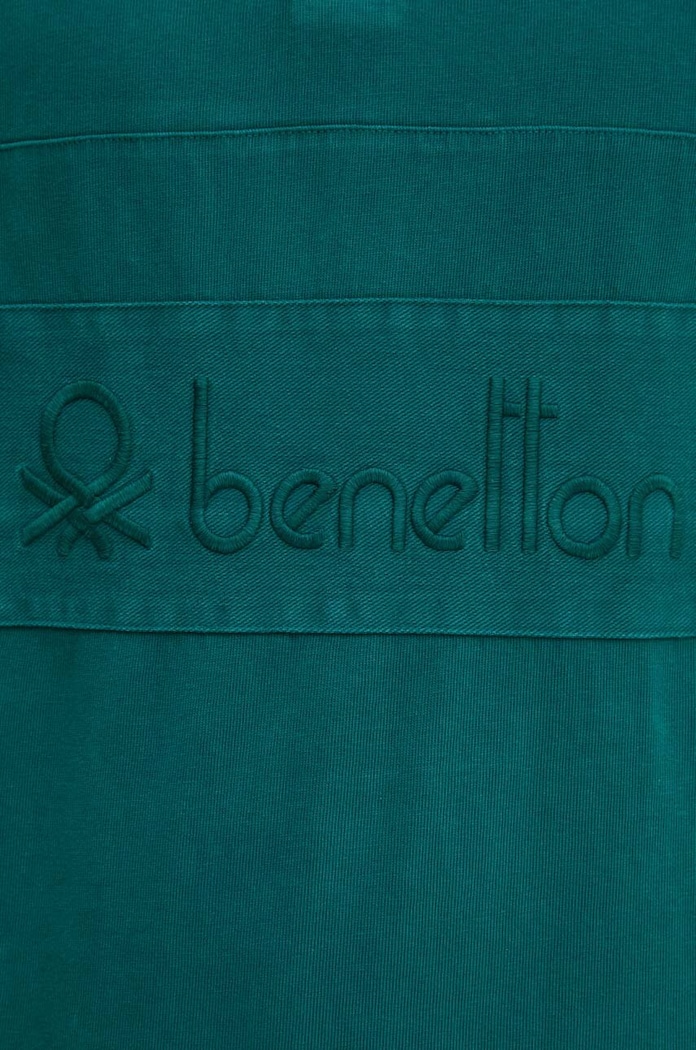 United Colors of Benetton longsleeve bawełniany 3G9WU3020 zielony