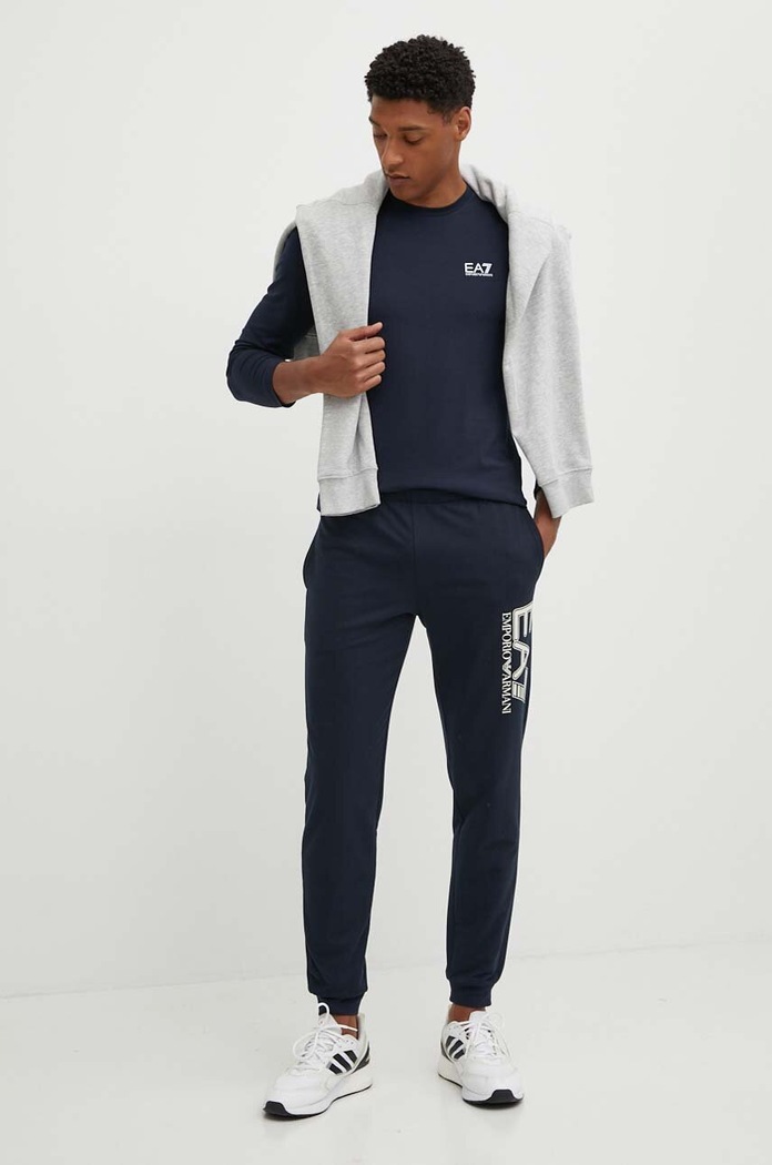 EA7 Emporio Armani longsleeve PJVQZ.8NPT28.1562 bleumarin SS26