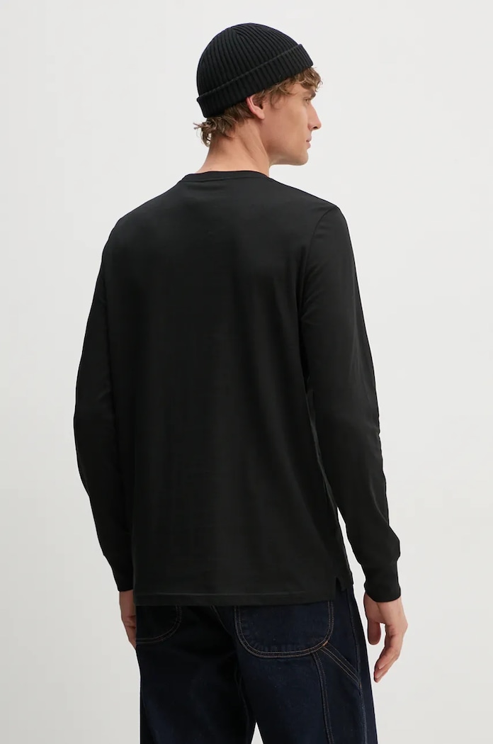 Odzież PS Paul Smith longsleeve bawełniany M2R.828R.KZEBRA czarny