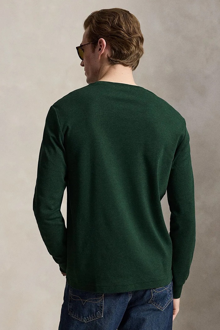 Polo Ralph Lauren longsleeve męski bawełniany 710760121 zielony AW25