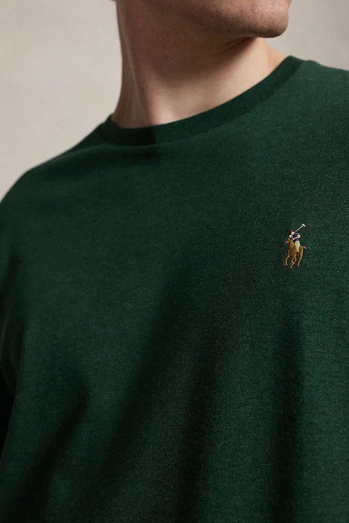Polo Ralph Lauren longsleeve męski bawełniany zielony 710760121