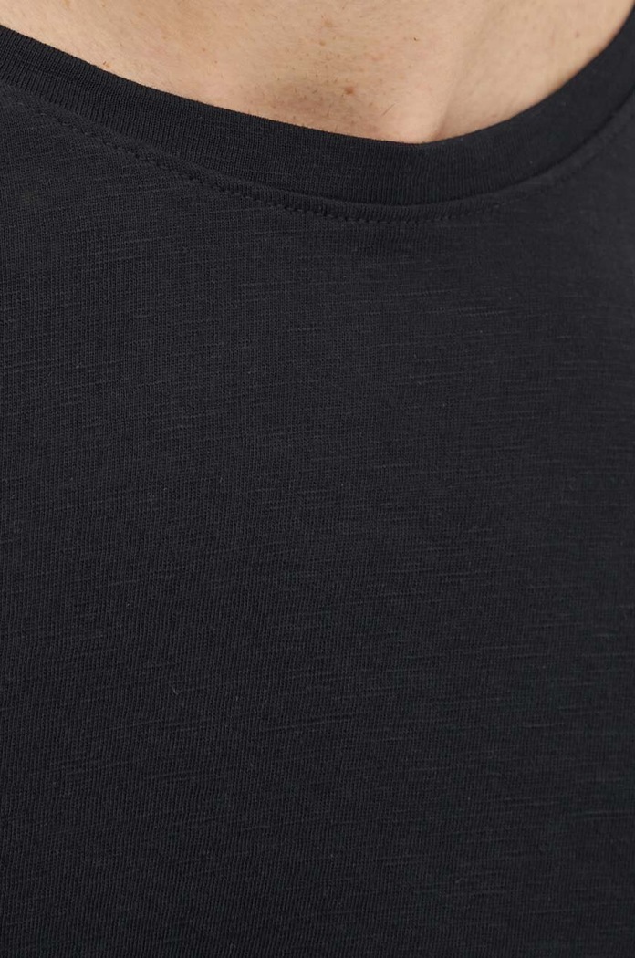 Sisley longsleeve bawełniany 3WF0S1013 czarny
