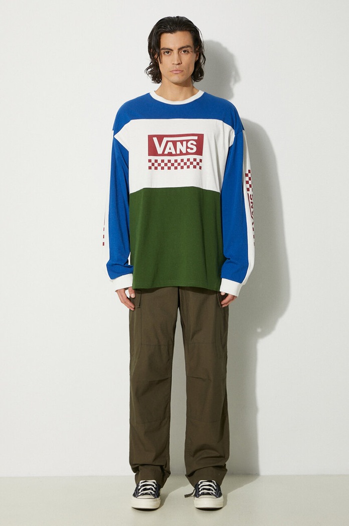 Vans Longsleeve din bumbac Premium Classics LX Branded Panel VN000K2KBXU1 multicolor AW24