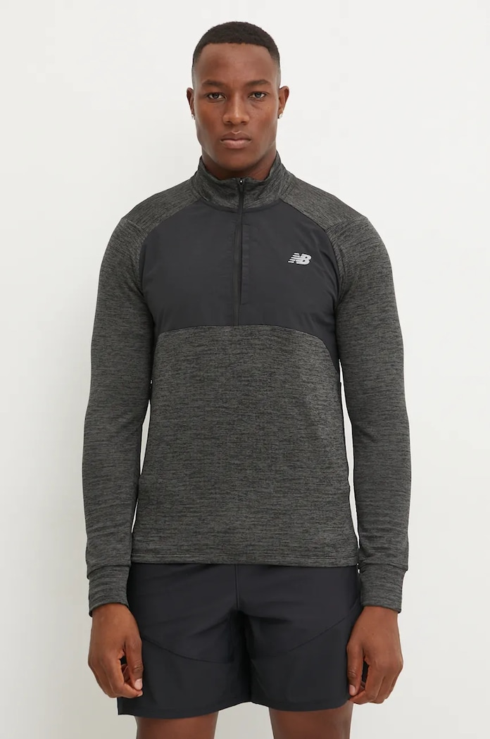 Φούτερ για jogging New Balance Athletics Heat Grid εμπριμέ μαύρο MT43204BK