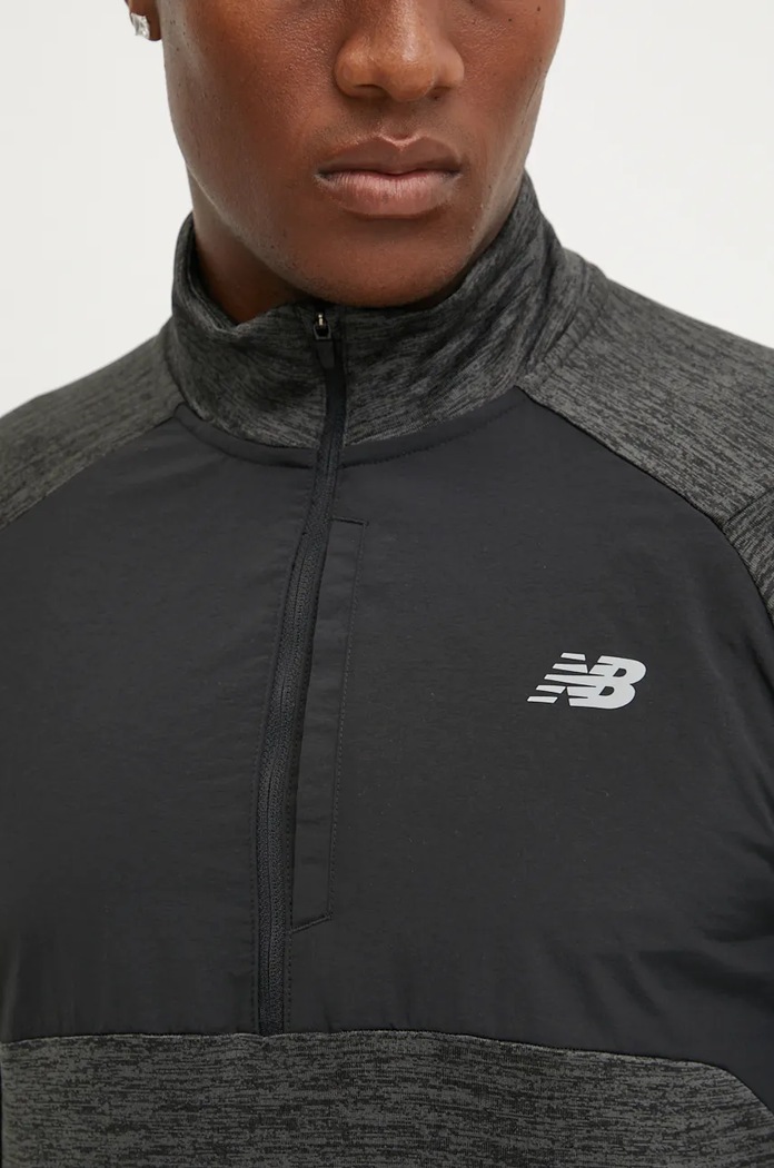 Φούτερ για jogging New Balance Athletics Heat Grid MT43204BK μαύρο