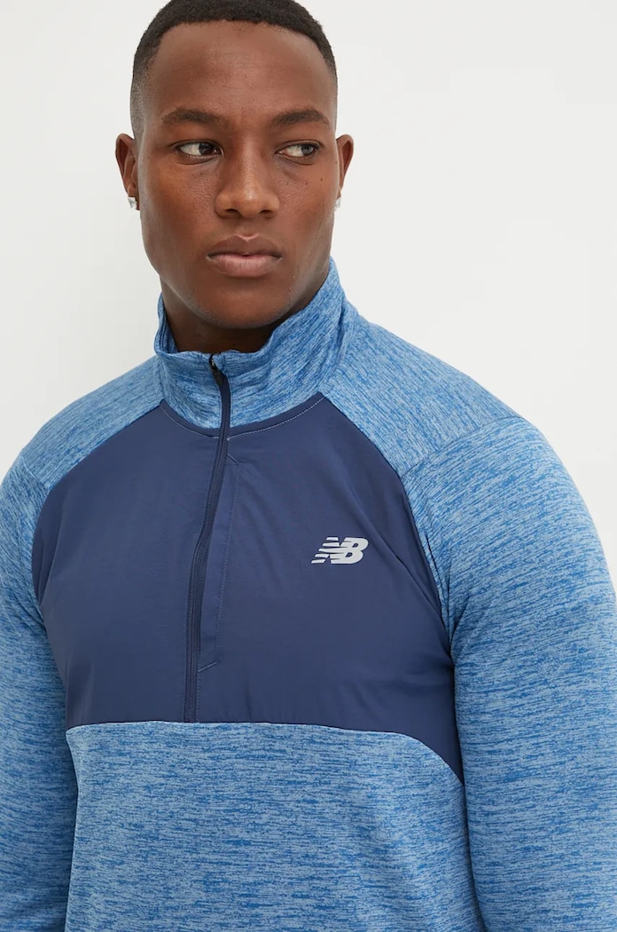 Суичър за джогинг New Balance Athletics Heat Grid син MT43204HEB