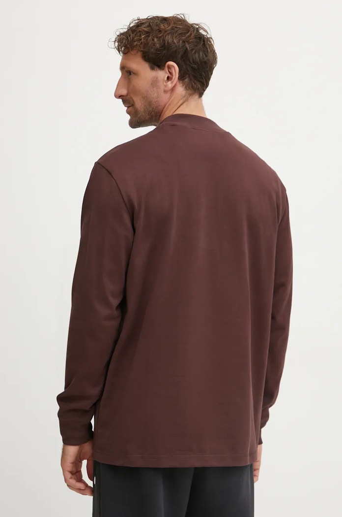 Odzież adidas Originals Longsleeve bawełniany Longsleeve Mock Neck IW3258 bordowy