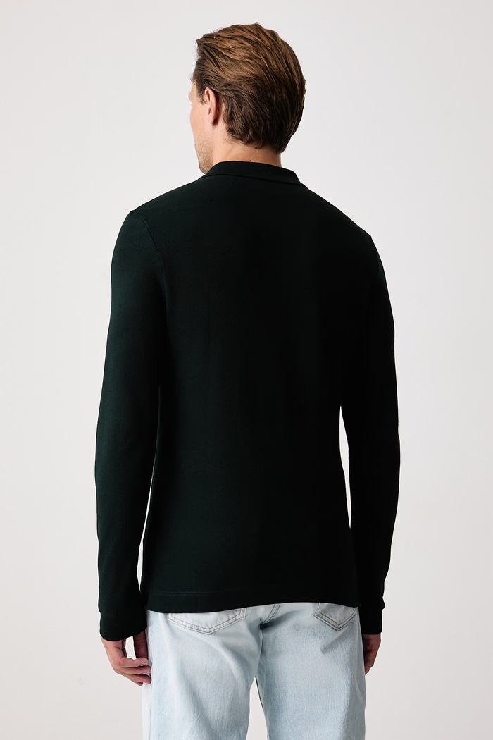 Lacoste Μακρυμάνικο ανδρικό βαμβακερό PH4013 πράσινο AW25