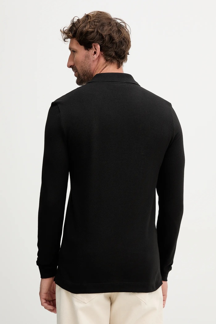Odzież Lacoste longsleeve bawełniany PH4013 czarny