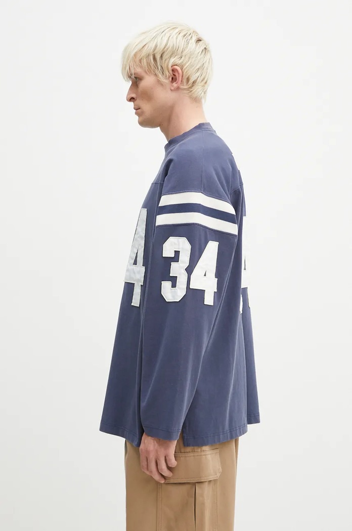 AMBUSH longsleeve bawełniany Football BMAB004F24JER0014531 niebieski AW24