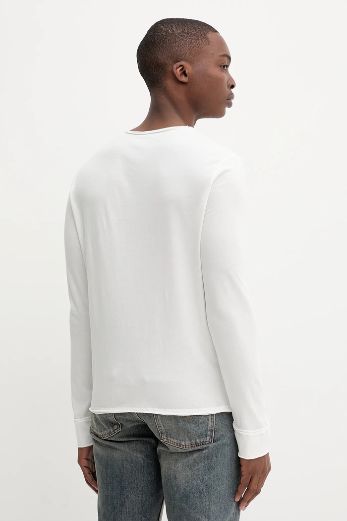 Îmbrăcăminte ZADIG&VOLTAIRE longsleeve din bumbac JMTN01630 bej