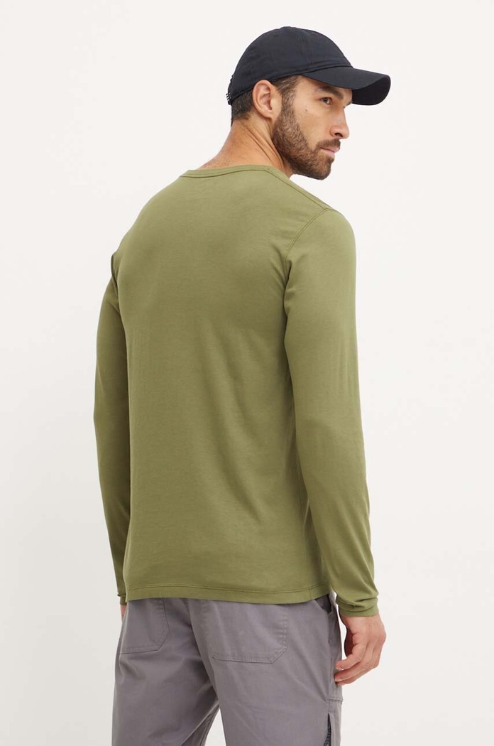 Odjeća Majica dugih rukava Fjallraven Forever Nature Badge F87303.677 zelena
