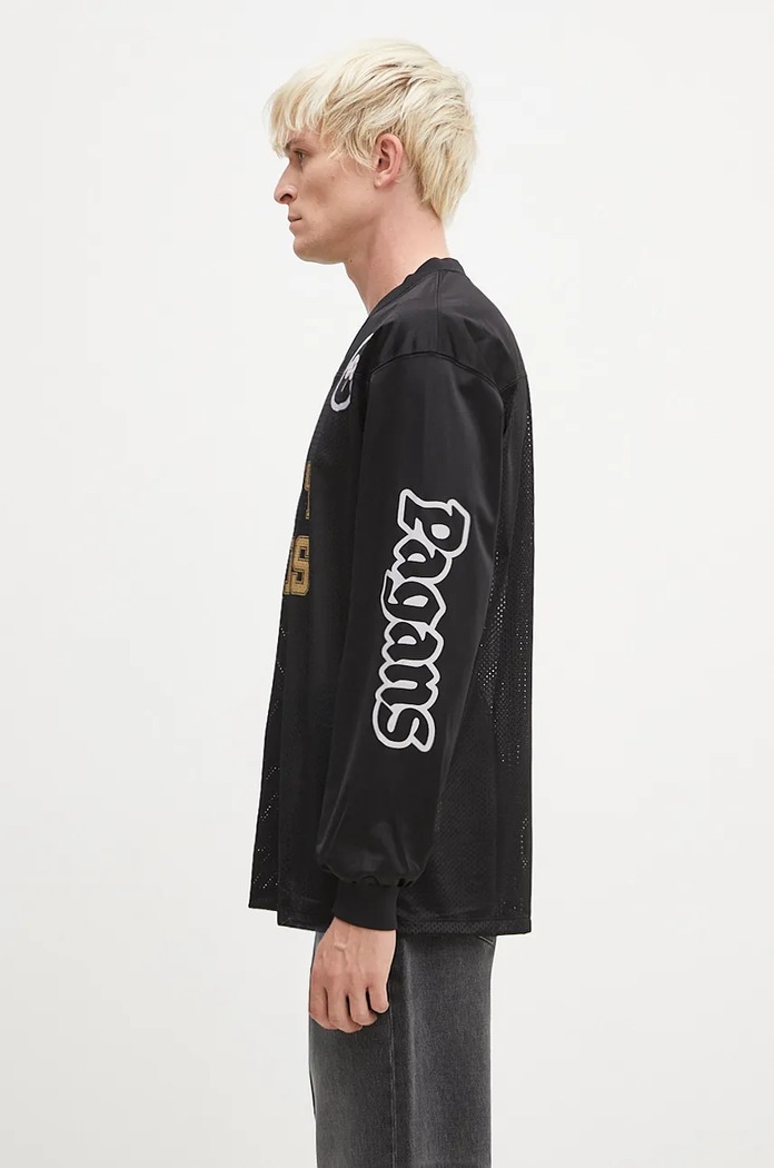 Aries hosszú ujjú Cult Leader Airtex Longsleeve Tee AR4002002 fekete AW24