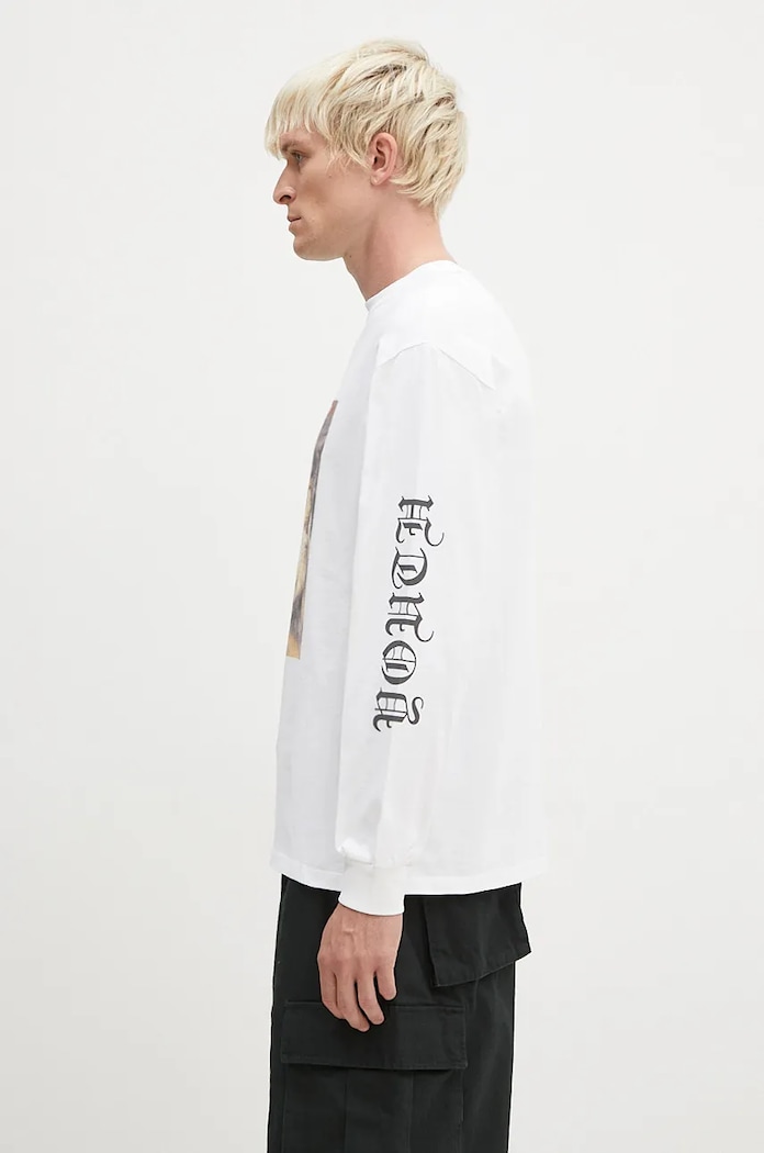 Aries pamut hosszúujjú Wolf Longsleeve Tee AR6002202 fehér AW24