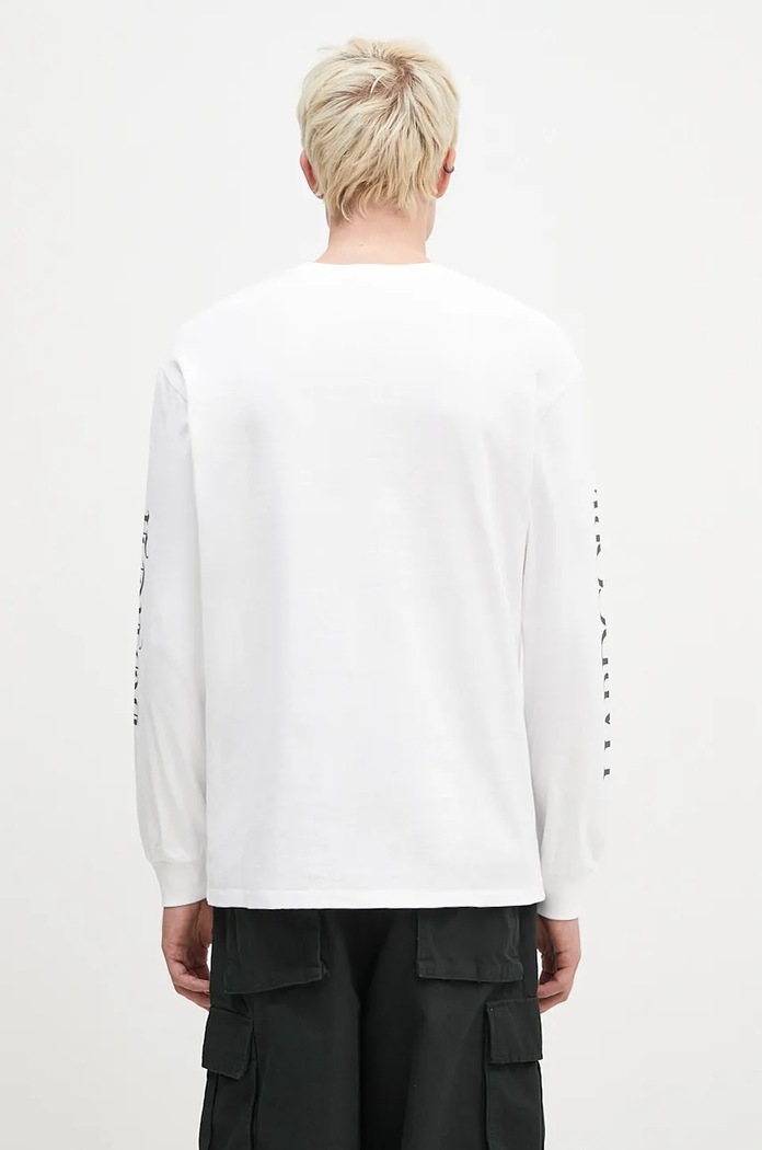 Aries pamut hosszúujjú Wolf Longsleeve Tee fehér AR6002202