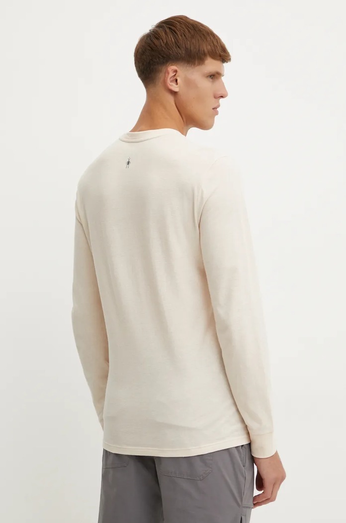 Odzież Smartwool longsleeve sportowy Gondola Ride SW002600 beżowy