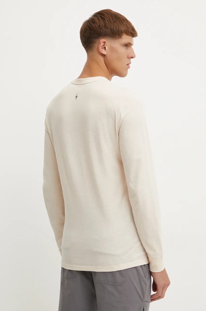 Odzież Smartwool longsleeve sportowy Gondola Ride SW002600 beżowy