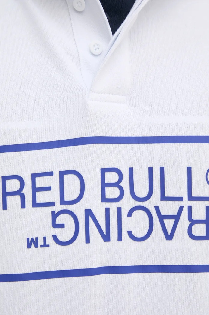 Bombažna majica z dolgimi rokavi Red Bull Racing x Pepe Jeans RM540011 bela