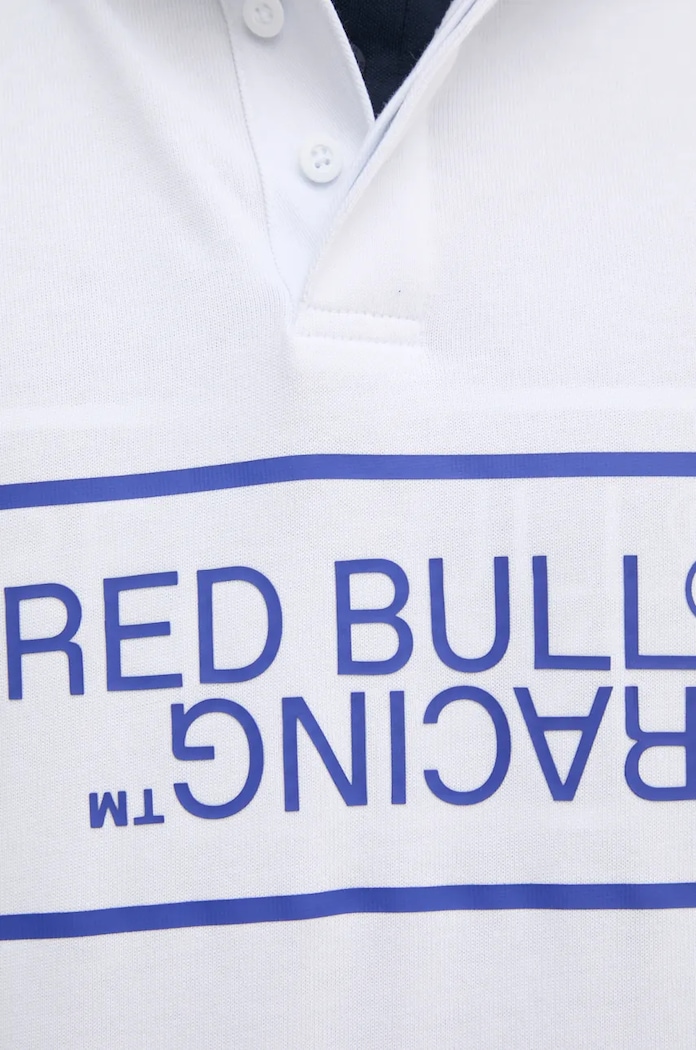 Bombažna majica z dolgimi rokavi Red Bull Racing x Pepe Jeans RM540011 bela