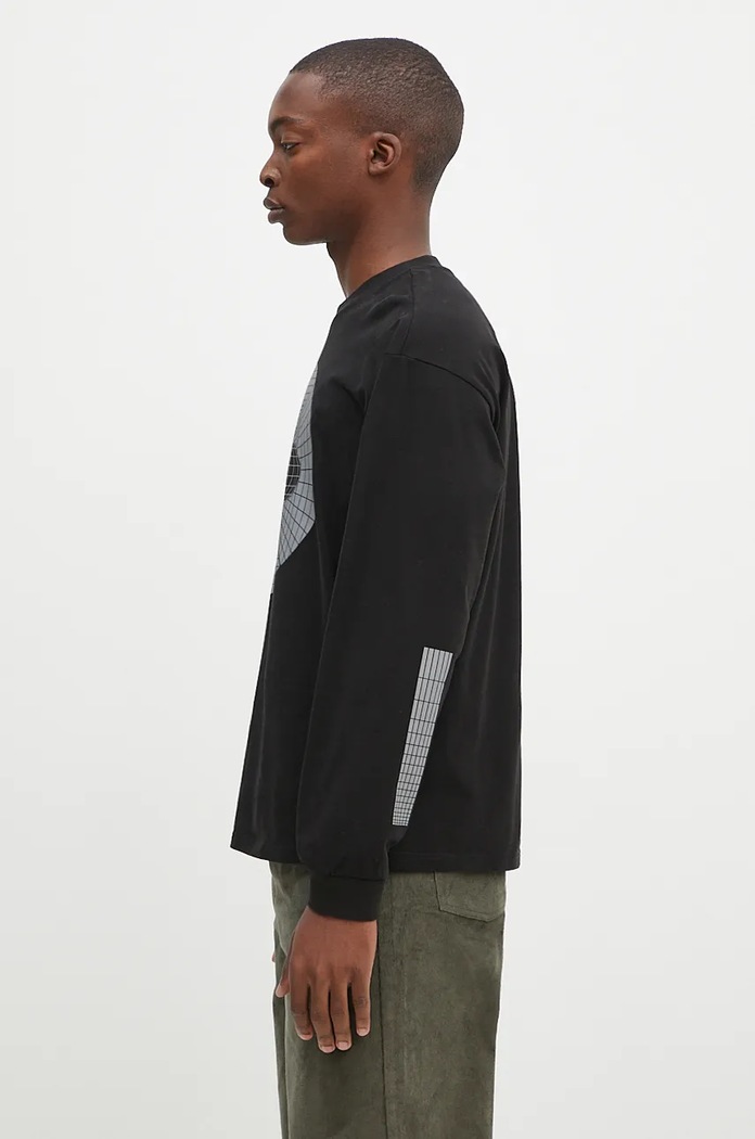 Napapijri longsleeve bawełniany S-Jaman Ls NP0A4I9E9411 czarny AW24