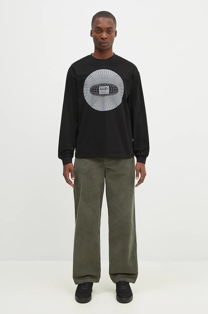Napapijri longsleeve bawełniany S-Jaman Ls NP0A4I9E9411 czarny