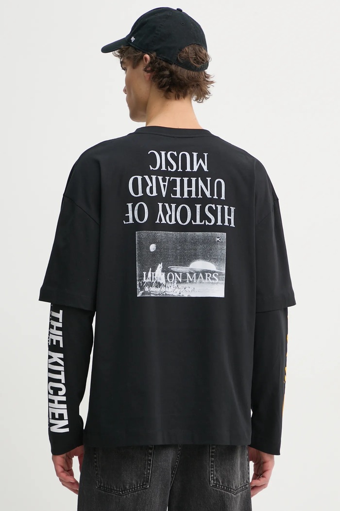 Îmbrăcăminte Études Studio longsleeve din bumbac H24MCTSH186 negru