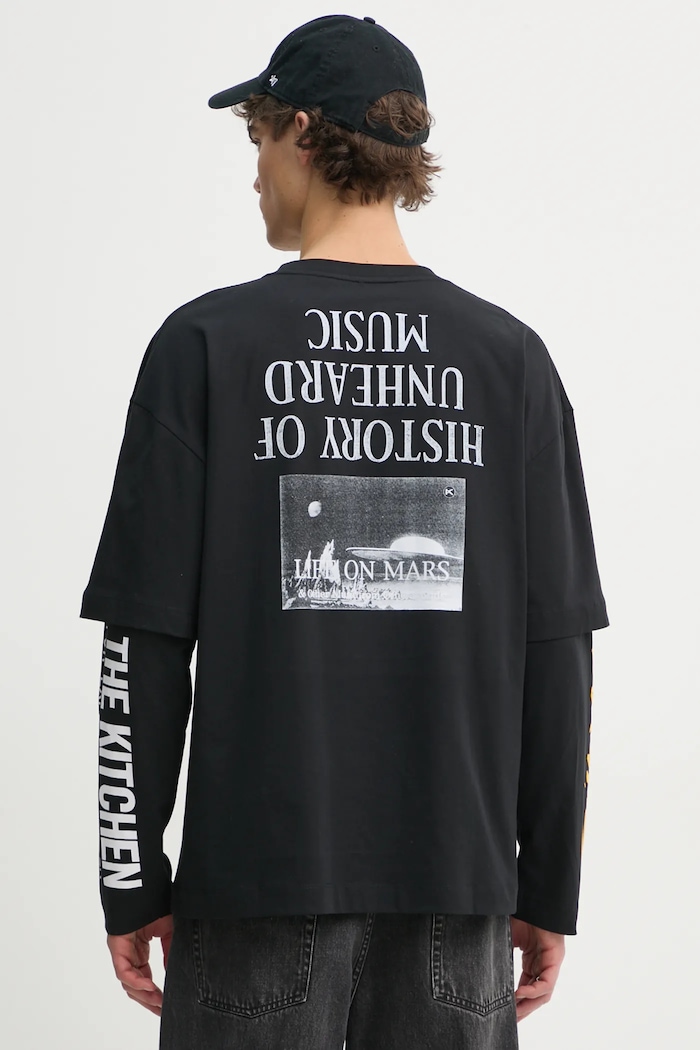 Îmbrăcăminte Études Studio longsleeve din bumbac H24MCTSH186 negru