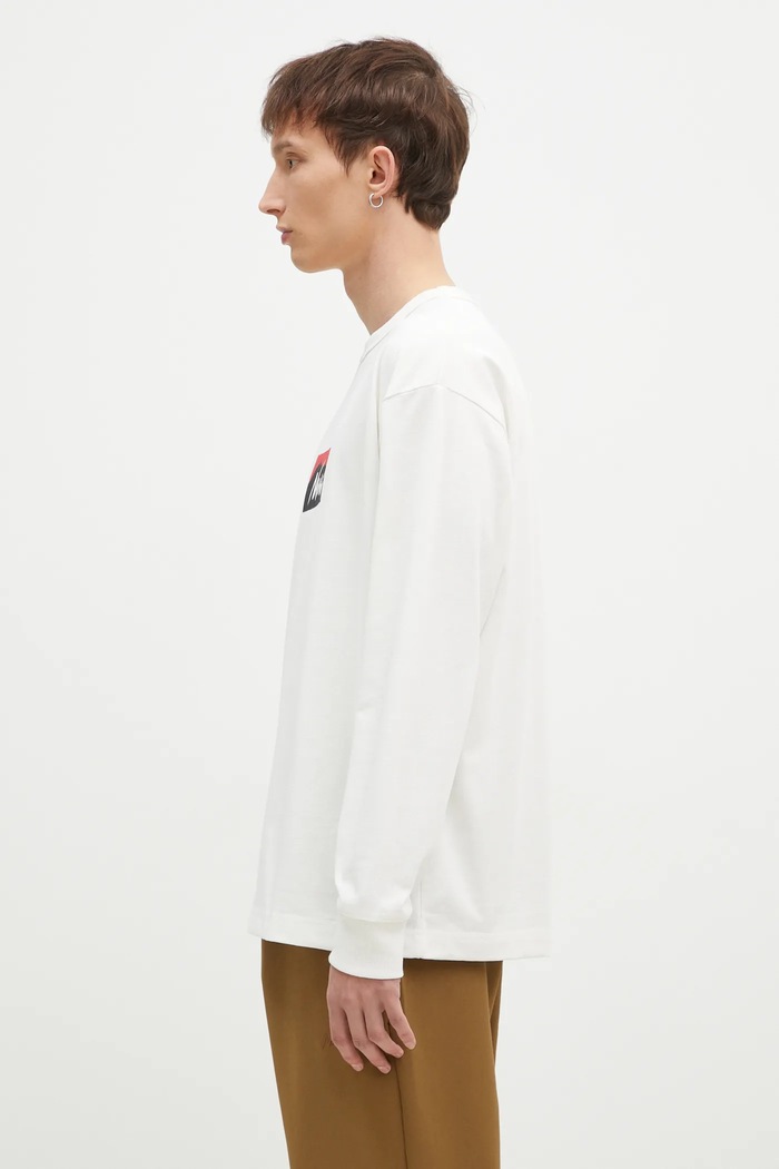 Tričko s dlouhým rukávem Nanga Eco Hybrid Box Logo Longsleeve NW2431.1E150.A bílá AW24