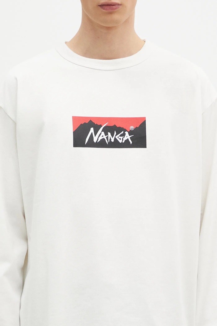 Tričko s dlouhým rukávem Nanga Eco Hybrid Box Logo Longsleeve bílá NW2431.1E150.A