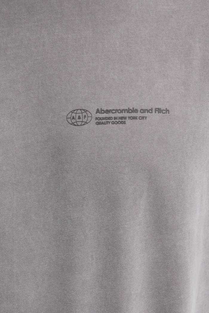 Abercrombie & Fitch longsleeve bawełniany KI123.4080.140 szary