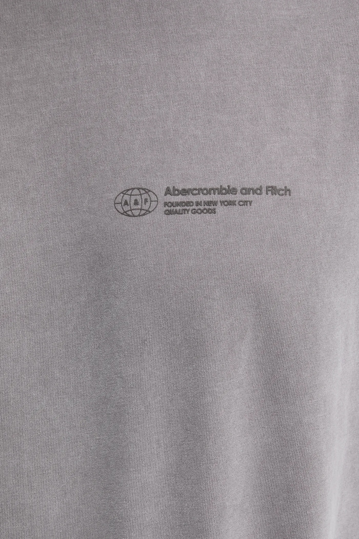 Abercrombie & Fitch longsleeve bawełniany KI123.4080.140 szary