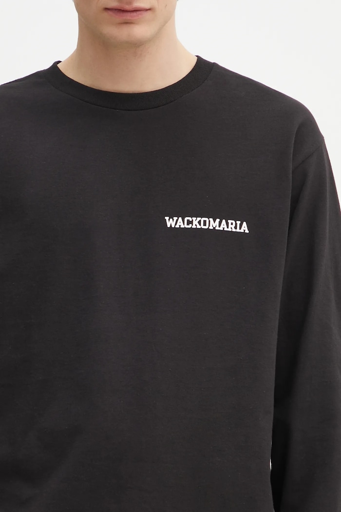 Bavlněné tričko s dlouhým rukávem Wacko Maria x Keith Haring černá KH.WM.LT01