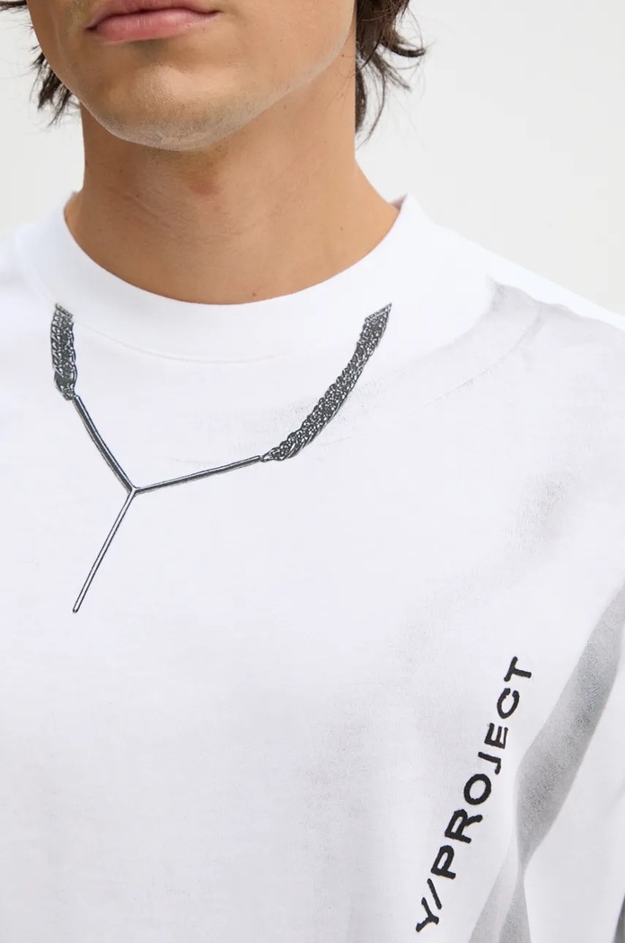 Y/Project Longsleeve din bumbac YP TROMPE L'OEIL LONG SLEEVE T-SHIRT 204TS021