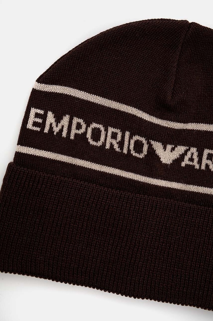 Emporio Armani șapcă de lână pentru copii maro 404707.4F490