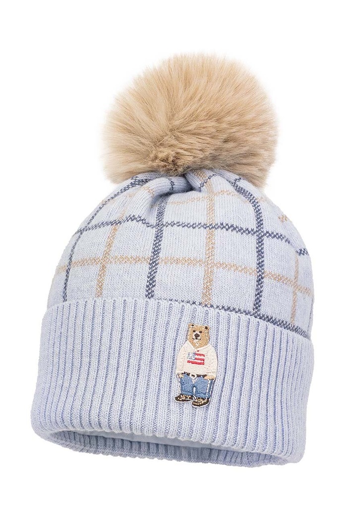 Jamiks Czapka z domieszką wełny dziecięca AUDID II AUDID.II.NAK.gl.JZH225 niebieski AW24