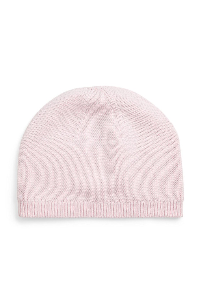 Детская хлопковая шапка Polo Ralph Lauren 323953201004 розовый AW24