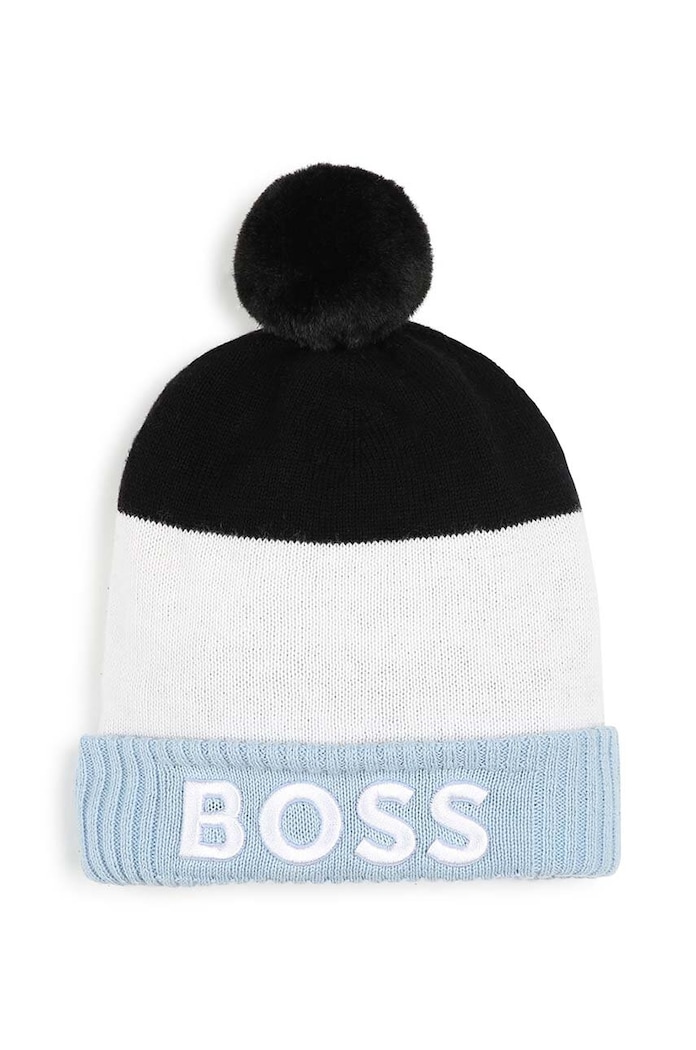 BOSS czapka dziecięca wzorzyste czarny J51597.42.50